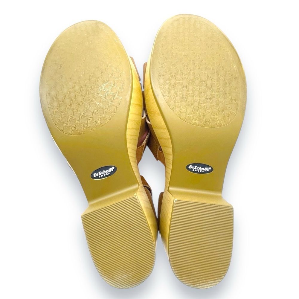 Dr. Scholl’s Blissful Platform Clog Sandal Brown Faux Leather Women's Size 8.5 - Picture 15 of 16